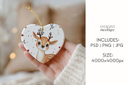 Heart Ornament Mockup, a Merchandise Mockup by EmpaviMockups (Thumbnail 4 of 6)