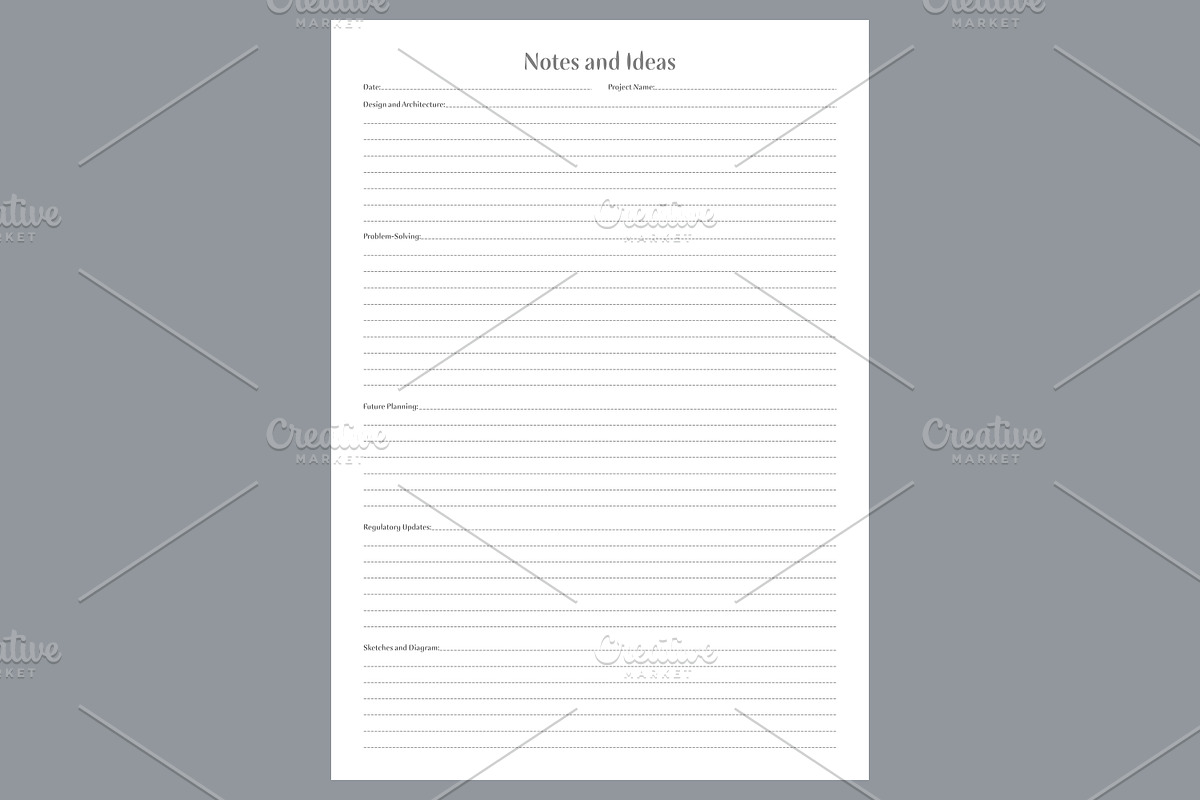 Generic Notes Planning Pages Planner, a Stationery Template by shahsoft (Photo 2 of 4)
