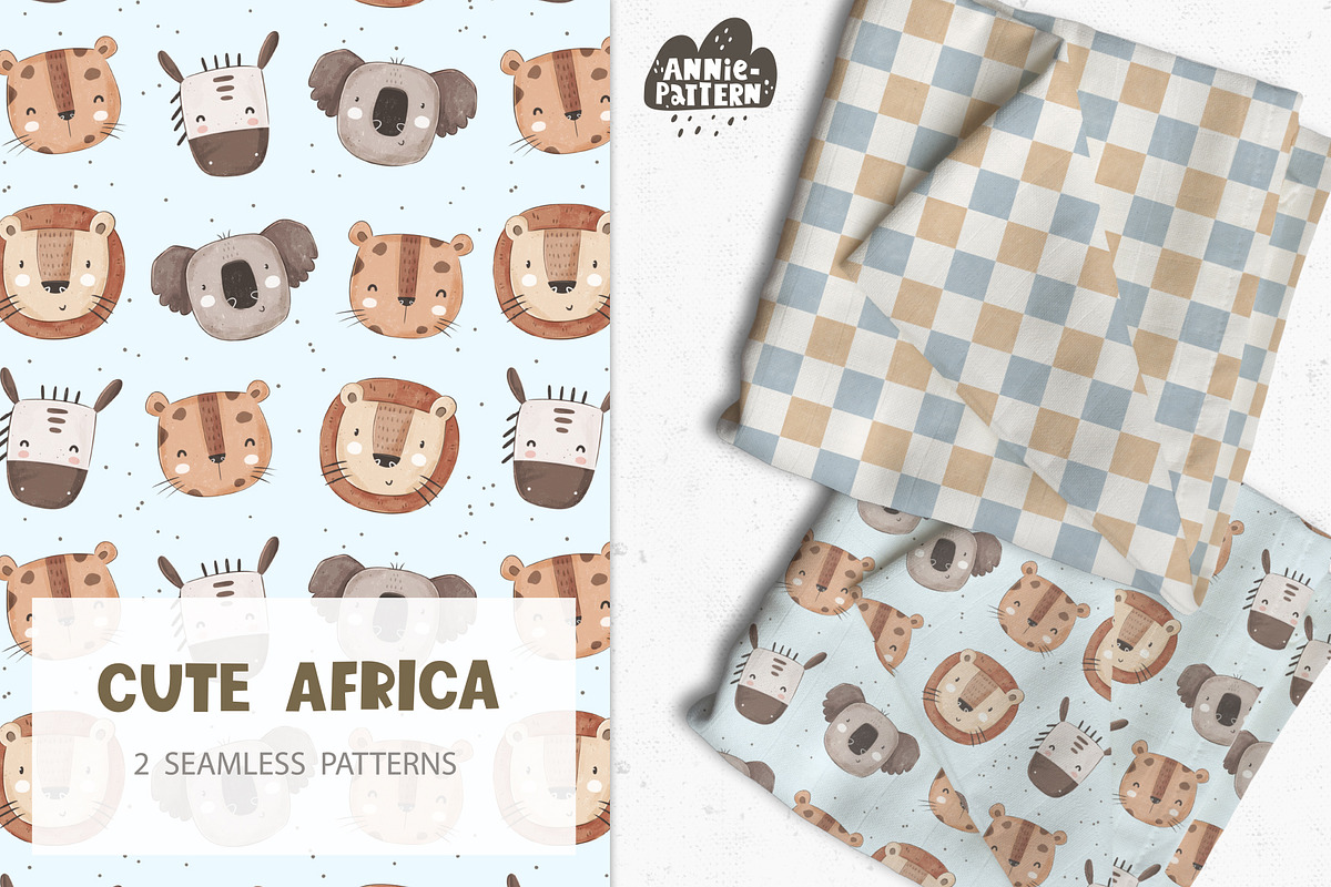 Cute Africa, a Pattern Graphic by AnnieArt (Photo 1 of 4)