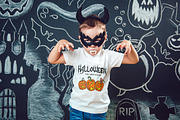 Halloween Kids T-Shirt Mock-Up, a Shirt Mockup by Freeman Studio (Thumbnail 14 of 19)