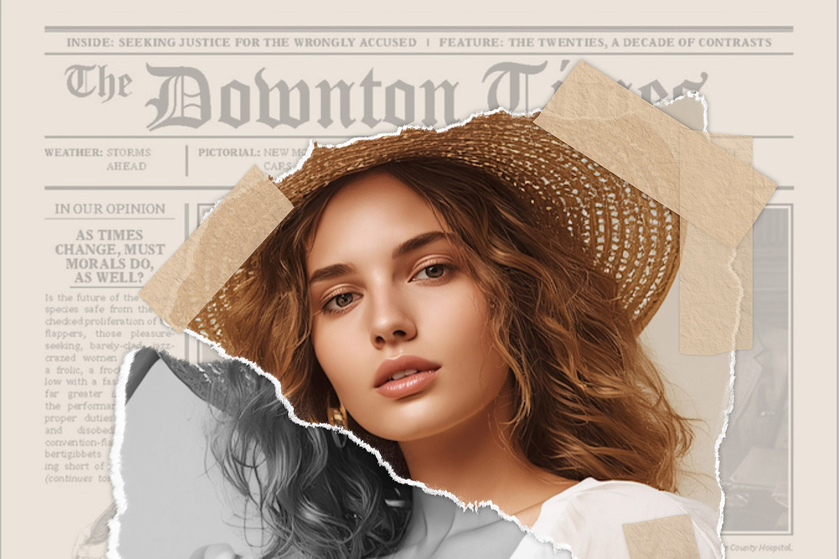 Torn Paper Cut Photo Template, an Action Add-On by MRI STUDIO (Photo 8 of 34)