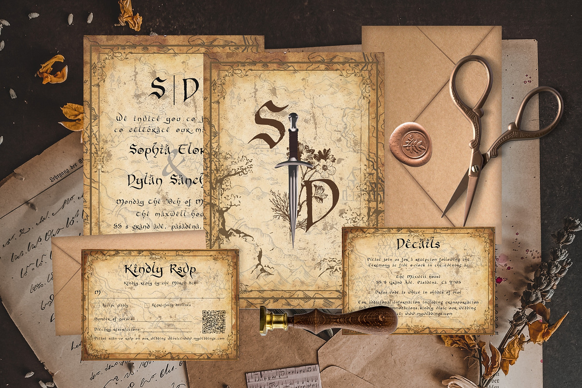 Lord of the rings invitation Bundle, an Invitation Template by Meher Sadiah (Photo 4 of 4)