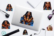 20 Black Women in Jeans Clipart, an Object Graphic by Traveling Designer (Thumbnail 4 of 5)