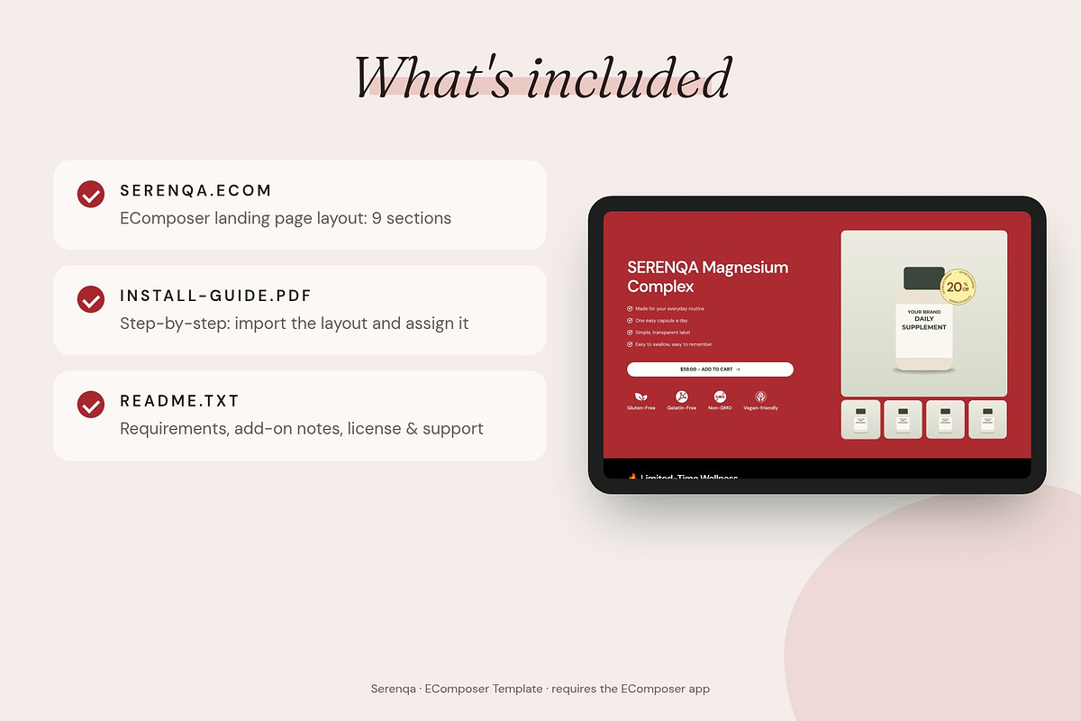Serenqa - Shopify EComposer Template, a Shopify Template by Boost Convert (Photo 3 of 11)