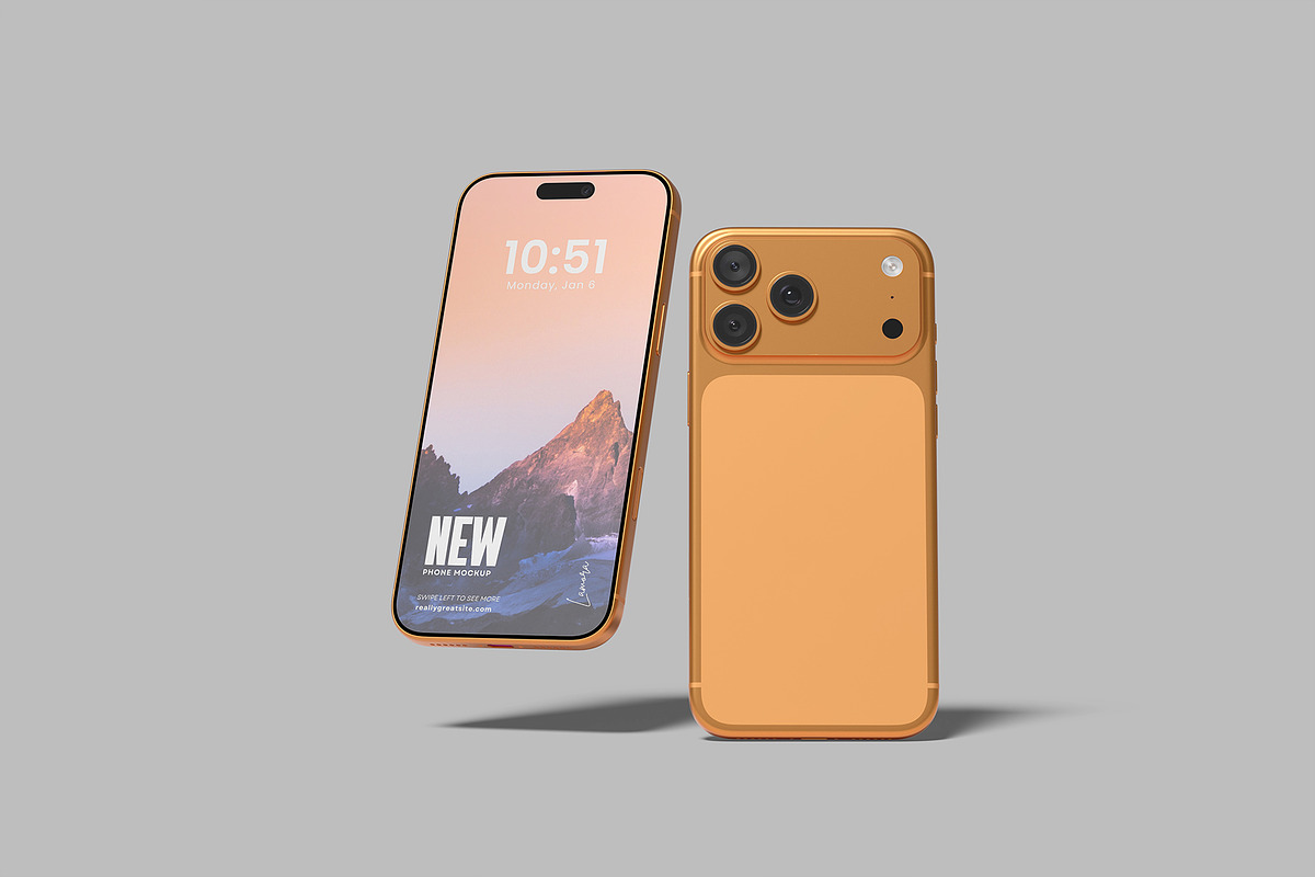 iPhone 17 Pro Max Mockup, an iPhone Mockup by lamorastudio (Photo 8 of 13)