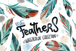 Feathers Watercolor Collection