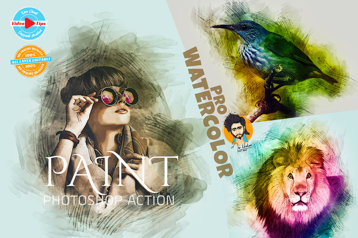 Pro Watercolor Paint, an Action Add-On by MRI STUDIO (Photo 1 of 18)