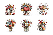 Whimsical Hearts Clipart, an Illustration by SinaCreation (Thumbnail 4 of 11)