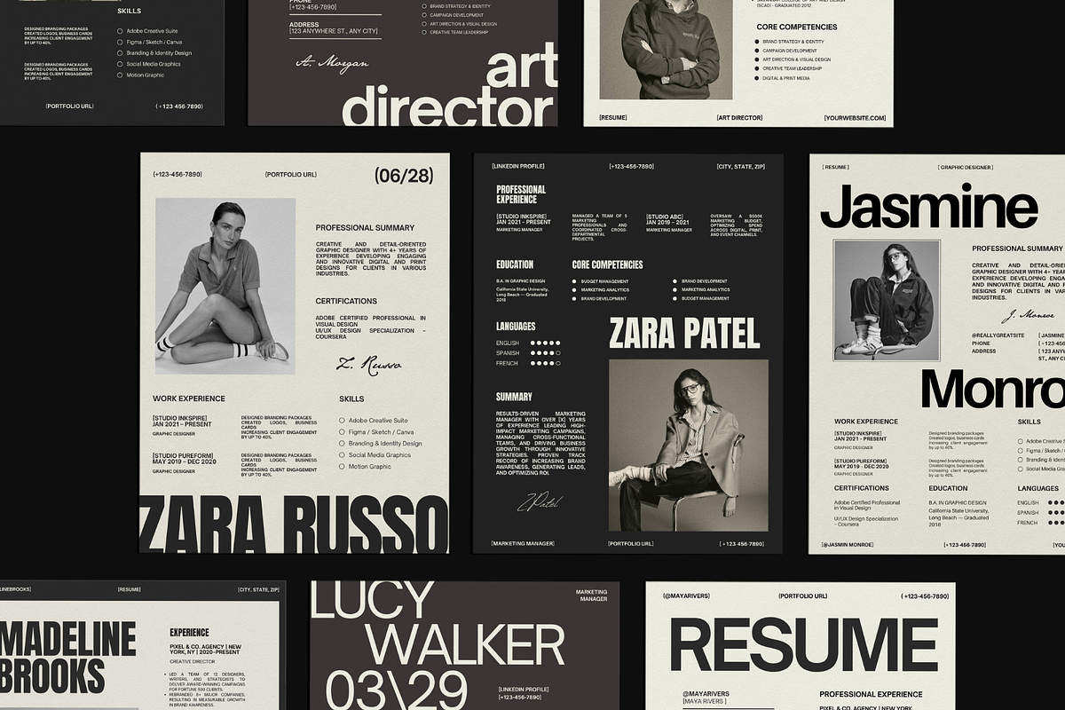 10 Resume bundle Canva Template, a Presentation Template by Amaré Creative (Photo 9 of 9)