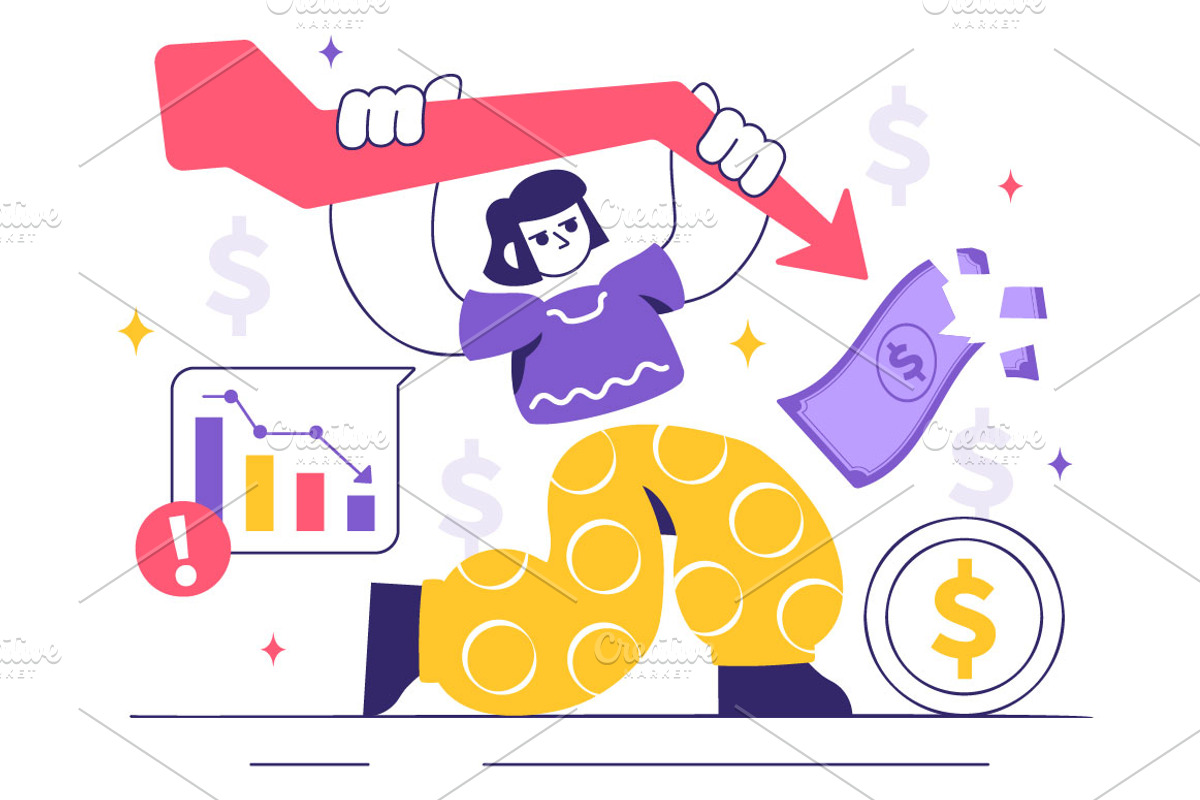 10 Financial Crisis Illustration, a Finance Illustration by denayunebgt (Photo 4 of 4)