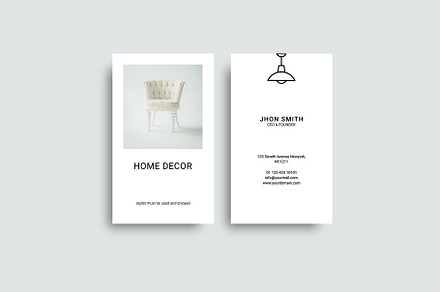 Home Decor Minimal Business Card, a Business Card Template by Smashing_Studio