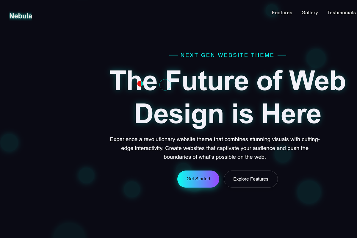 Modern Nebula – Responsive Theme, a HTML Template by Modern Themes Studios (Photo 1 of 7)