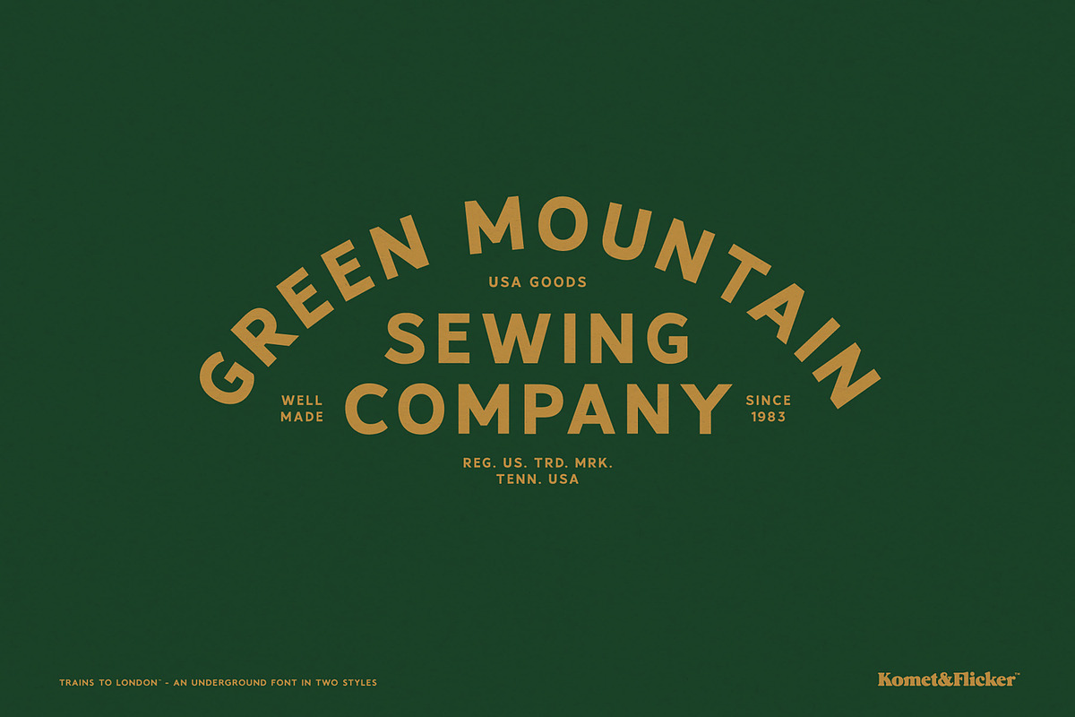 Trains to London, a Sans Serif Font by Komet & Flicker (Photo 5 of 14)