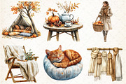 Watercolor Autumn Mood Clipart, an Illustration by Libby Wishes (Thumbnail 5 of 9)
