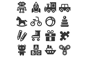 Toys Icons Set