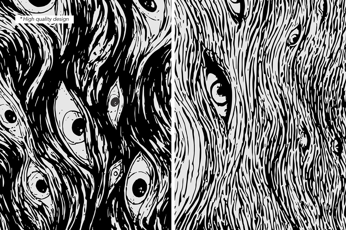 Mystical Eyes Vector Backgrounds, a Background Graphic by Partikusi Design (Photo 2 of 3)