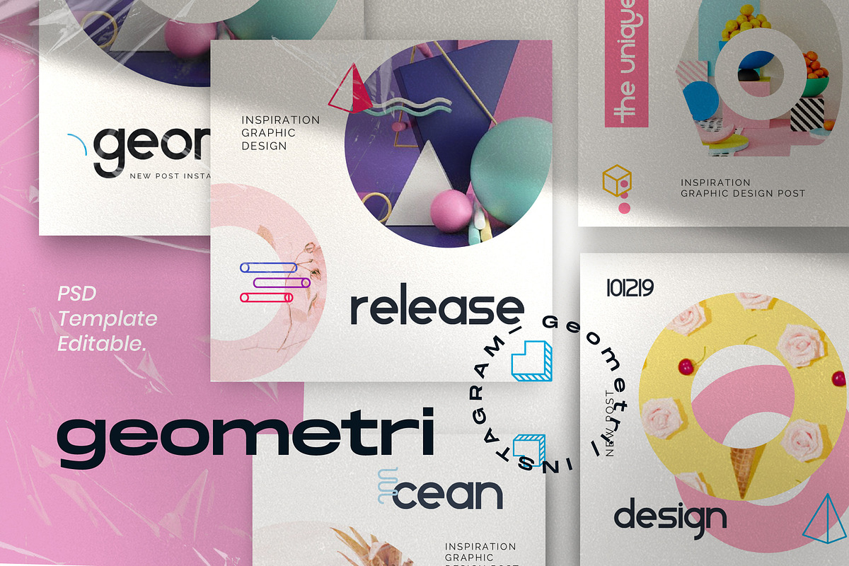 Geometri Brand Social Media Kit, a Social Media Template by Dirtytemp Studio (Photo 1 of 13)