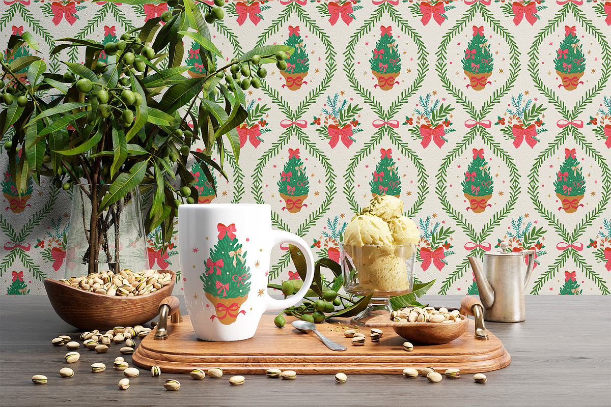 Christmas bows patterns, a Pattern Graphic by Tani Kuzminka (Photo 7 of 17)