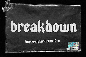 Breakdown Modern Blackletter Font