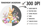Watercolor Easter Clipart PNG, an Illustration by Craft Nest (Thumbnail 2 of 12)