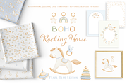 Boho Rocking Horse Pearl Blue, an Object Illustration by tetiartline (Thumbnail 1 of 7)