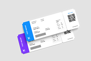 Flight Ticket Mockup Template, a Product Mockup by graphypix