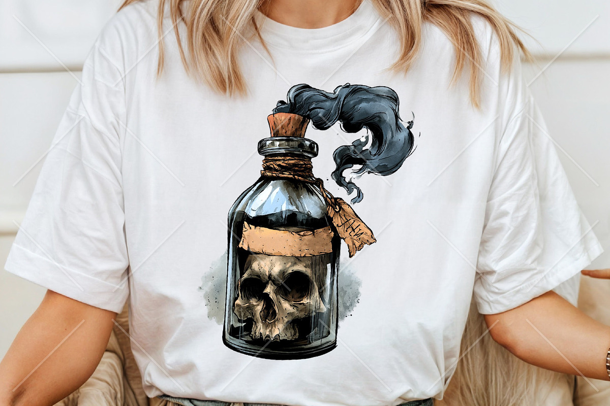 Whimsical Halloween Poison Potion, a Seasonal Illustration by Canvas Craft (Photo 6 of 10)