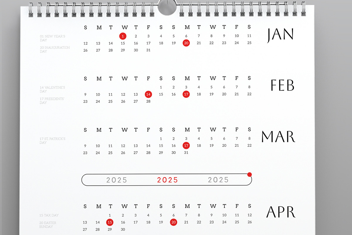 Calendar Layout, a Stationery Template by MightyDesign (Photo 3 of 7)