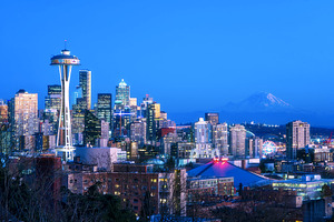 The seattle skyline stock photo containing landscape and america