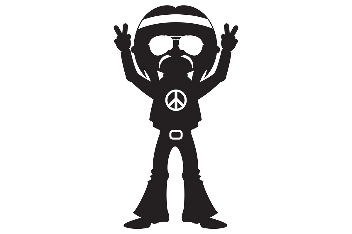 Cute Hippie Silhouette, a Person Illustration by Mark Murphy Creative (Photo 1 of 2)