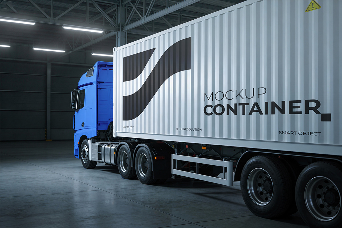 Truck Container Mockup, a Mockup by Pitchlook.Studio (Photo 3 of 5)