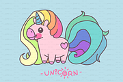 vector SET Unicorns time, an Object Graphic by WINDmade (Thumbnail 4 of 14)
