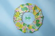 Fresh Summer Retro Floral Patterns, a Pattern Graphic by Tiger and Flower (Thumbnail 6 of 20)