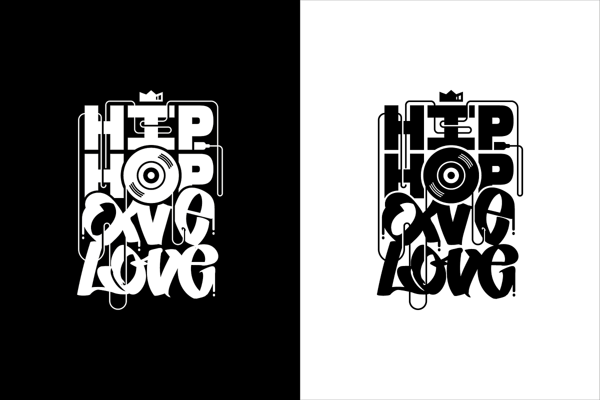 * HIP HOP ONE LOVE * Custom tag, an Object Graphic by V2.GRAPHICS (Photo 2 of 5)
