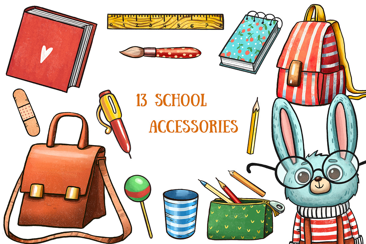 Forest School - Clip Art Set, an Animal Illustration by Mashamashastu (Photo 5 of 9)