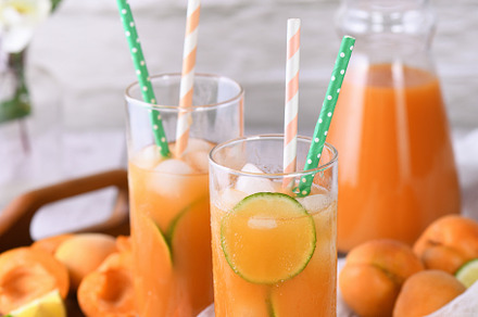 apricot-lime, non-alcoholic cocktail, a Food & Drink Photo by Apolonia