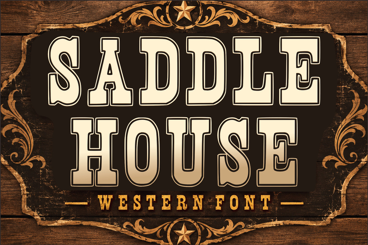 Saddle House - Western Vintage Font, a Slab Serif Font by Limited.studio (Photo 1 of 5)