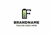 Letter F Battery Modern Logo, a Branding & Logo Template by Pray Art Design Studio (Thumbnail 1 of 2)