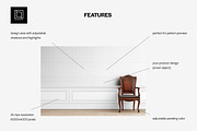 Vintage Wallpaper Paneling Mockup, a Household Mockup by 1001 mockups (Thumbnail 2 of 7)
