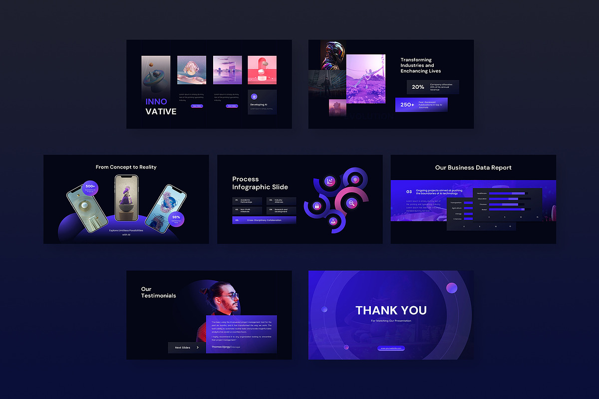 Molque - Dark Theme PowerPoint, a Presentation Template by Premast (Photo 3 of 3)