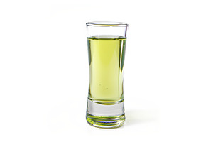 absinthe shot on white, a Food & Drink Photo by piter.goskov