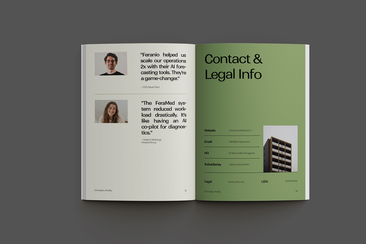 Green Minimal Company Profile, a Brochure Template by Neermana (Photo 11 of 12)
