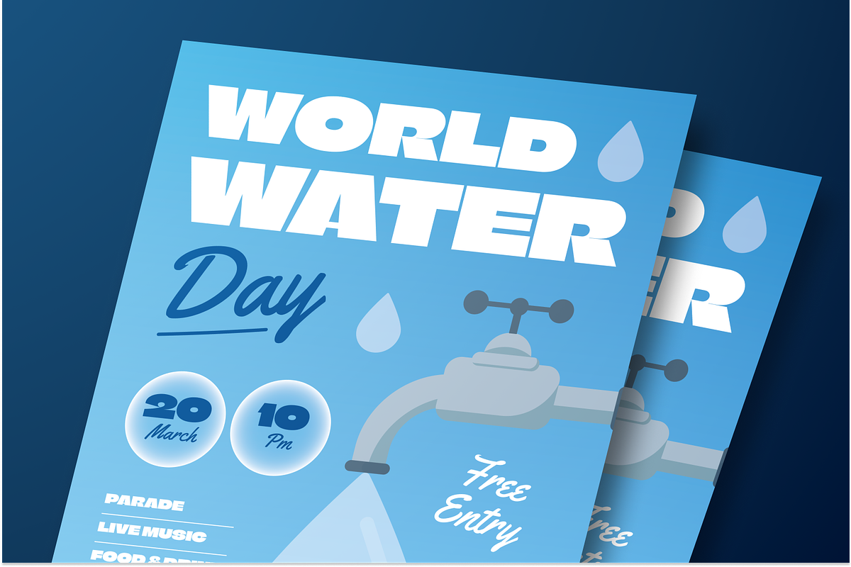 World Water Day Flyer Set, a Flyer Template by Annora Studio (Photo 4 of 6)