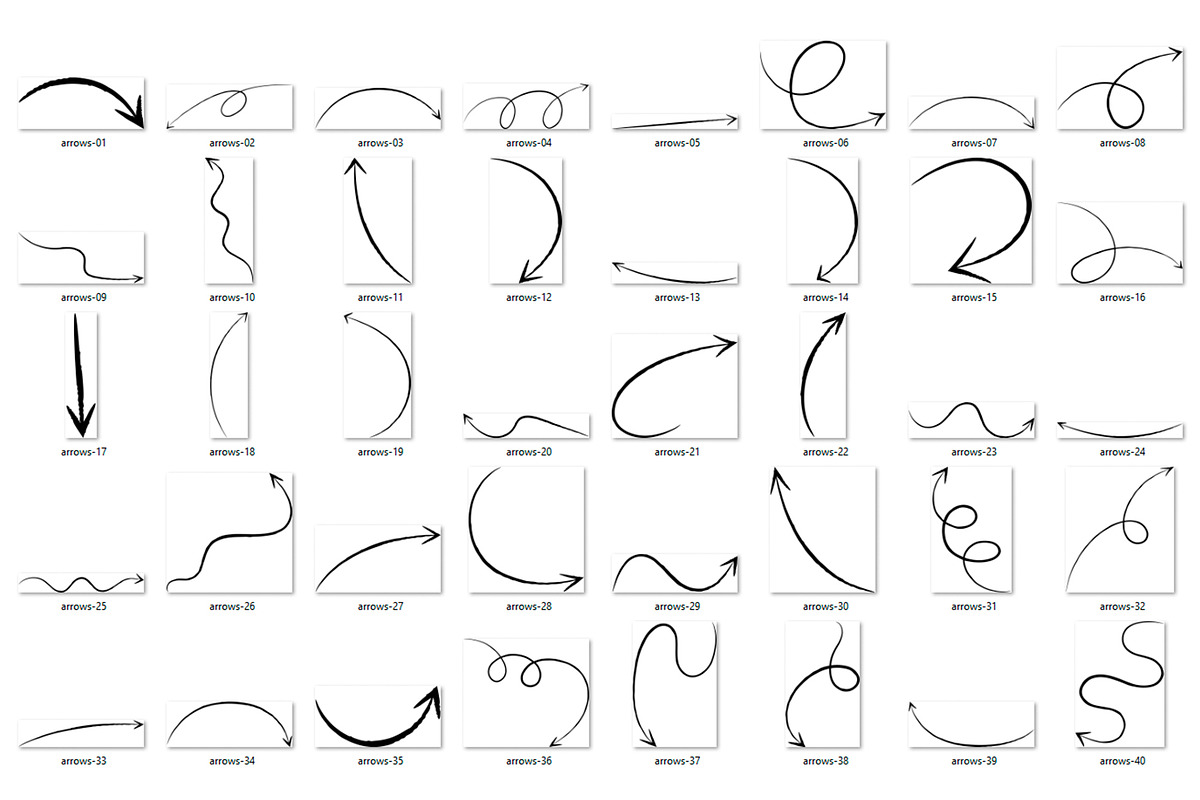Hand Drawn Arrows Vector Set, an Object Graphic by May Motif (Photo 2 of 3)