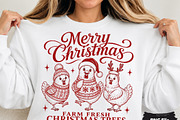 Funny Christmas Chicken PNG, a Seasonal Illustration by DreamCafeArt (Thumbnail 1 of 7)