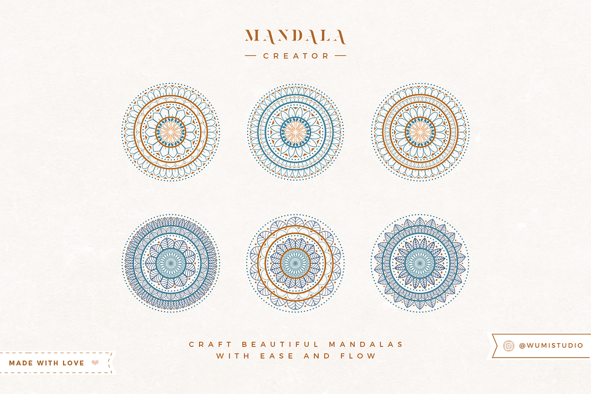 Mandala Creator I Floral, a Brush Add-On by Yuka Baby (Photo 4 of 10)