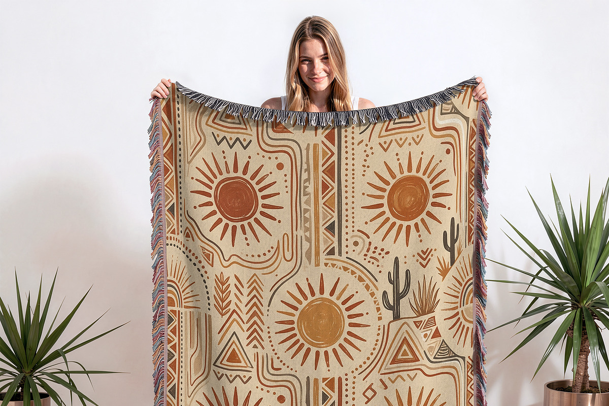 Woven Blanket Mockup PSD / PNG, a Household Mockup by Mockups Studio (Photo 5 of 6)