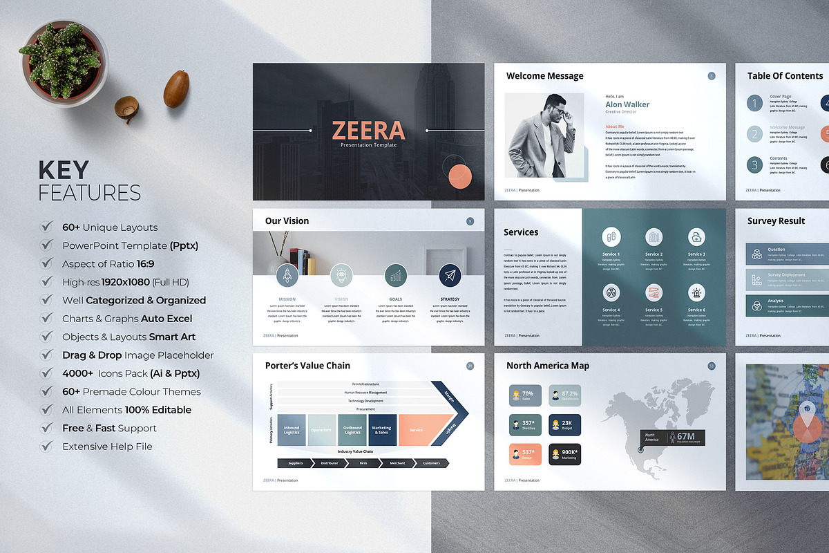 Zeera PowerPoint Template, a Presentation Template by WhiteGraphic (Photo 2 of 11)