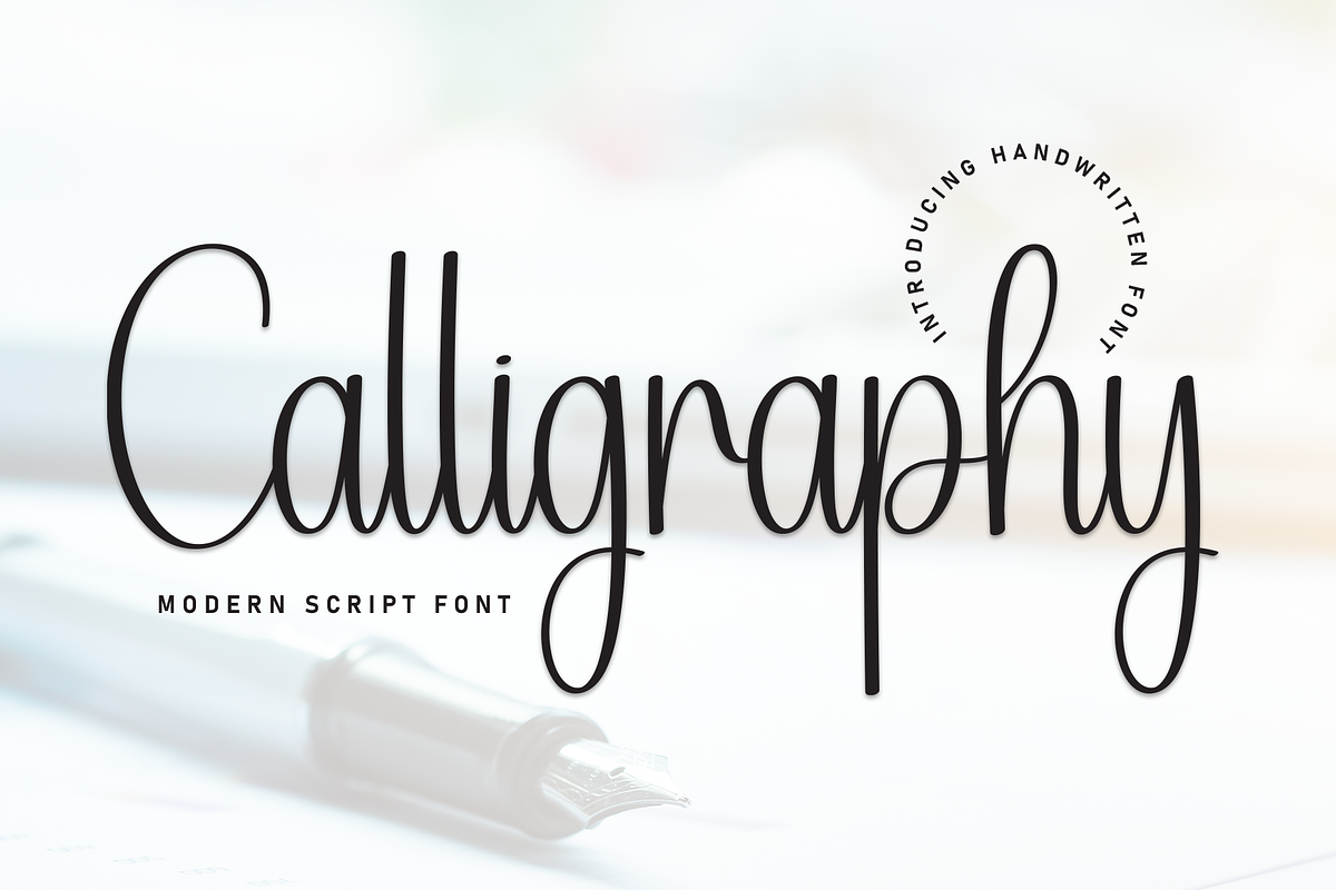 Calligraphy | Script Font, a Handwritten Font by Scratchones (Photo 1 of 8)