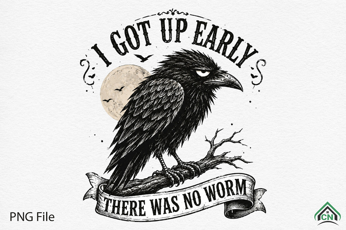 I Got Up Early There Was No Worm PNG, a Seasonal Illustration by Craft Nest (Photo 1 of 5)